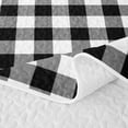 thumbnail image 5 of Erosebridal Black White Buffalo Check Quilt Full,Retro Plaid Modern Full Bedspread Sets For Girls,3-Piece, 5 of 7