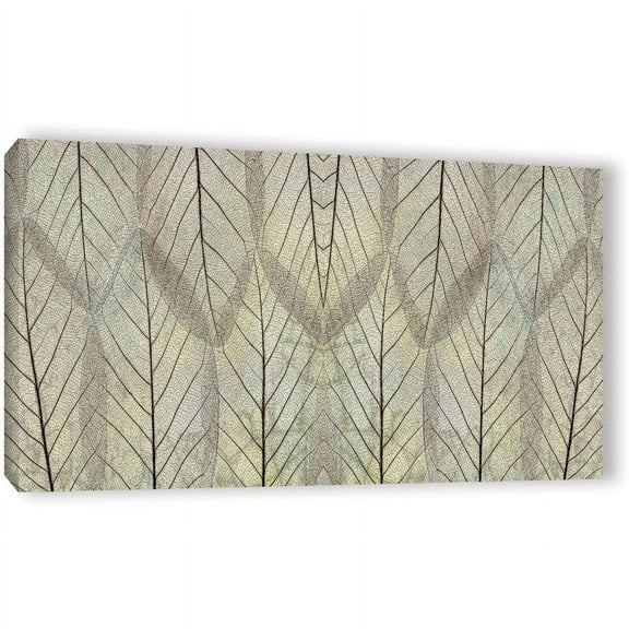 ArtWall Cora Niele "Leaf Design Cream" Gallery-Wrapped Canvas