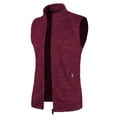 thumbnail image 4 of Casual Men's Vest with Loose Design - Winter Warm Down Cotton Vest Coat for Layering, Christmas Activities, and Daily Wear, Ideal for Comfort,Wine,XL, 4 of 5