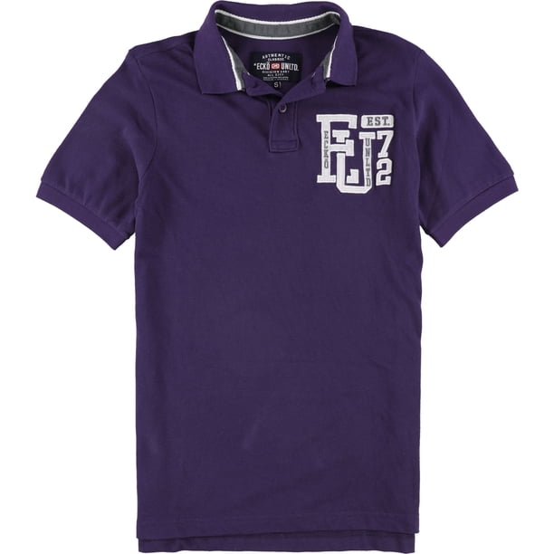 Ecko Unltd. Polo de rugby Eu 72 con pecho izquierdo para hombre, morado, grande