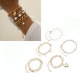 thumbnail image 3 of Exquisite Bracelet Set, Resist Oxidation Rust Perfect Gift Alloy Fashionable Bracelets 5pcs Lightweight  For Holidays For Travel For Parties, 3 of 8
