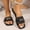 Black, variant on House Womens Slippers Summer Indoor Shoes Cute Cozy Sandals Outdoor Slides (Black)