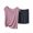 Rose Gold, variant on Bixock Pajamas Set for Women 2 Piece Loungewear Set Short Sleeve Top And Shorts Solid Color Loose Thin Knit Indoor Homewear Sleepwear Women Clothings
