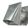 thumbnail image 2 of Builder's Best 4" Aluminum Standard Mouth Wall Vent Hood with 11.5" Tail Flapper, 2 of 4