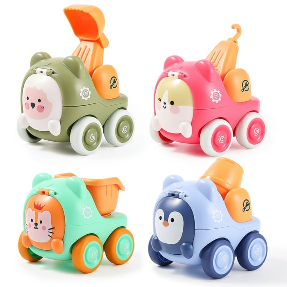 Ant Class Push Forward and Wind Up Cars Toys for Baby Toddlers, Early Educational Vehicle Boys Girls Birthday Christmas Gift,Space Inertia Cars,4Pcs