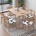 thumbnail image 6 of Butterfly and Leaves Pattern Seat Covers for Dining Room Chairs Set Of 6,Stretch Printed Washable Chair Seat Cover with Elastic Ties and Button,Removable Waterproof Couch Cushion Covers, 6 of 6