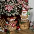 thumbnail image 3 of Northlight Lighted Gingerbread Santa with Frosted Tree Christmas Figure - 16", 3 of 6
