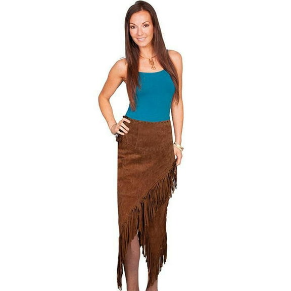 Scully L659-81-S Boar Suede Women Skirt, Cinnamon - Small
