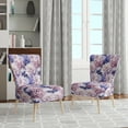 thumbnail image 2 of Designart "Purple Floral Exquisite Elegance II" Purple Floral Upholstered Accent Chair - Cottage Arm Chair For Living Room, 2 of 5