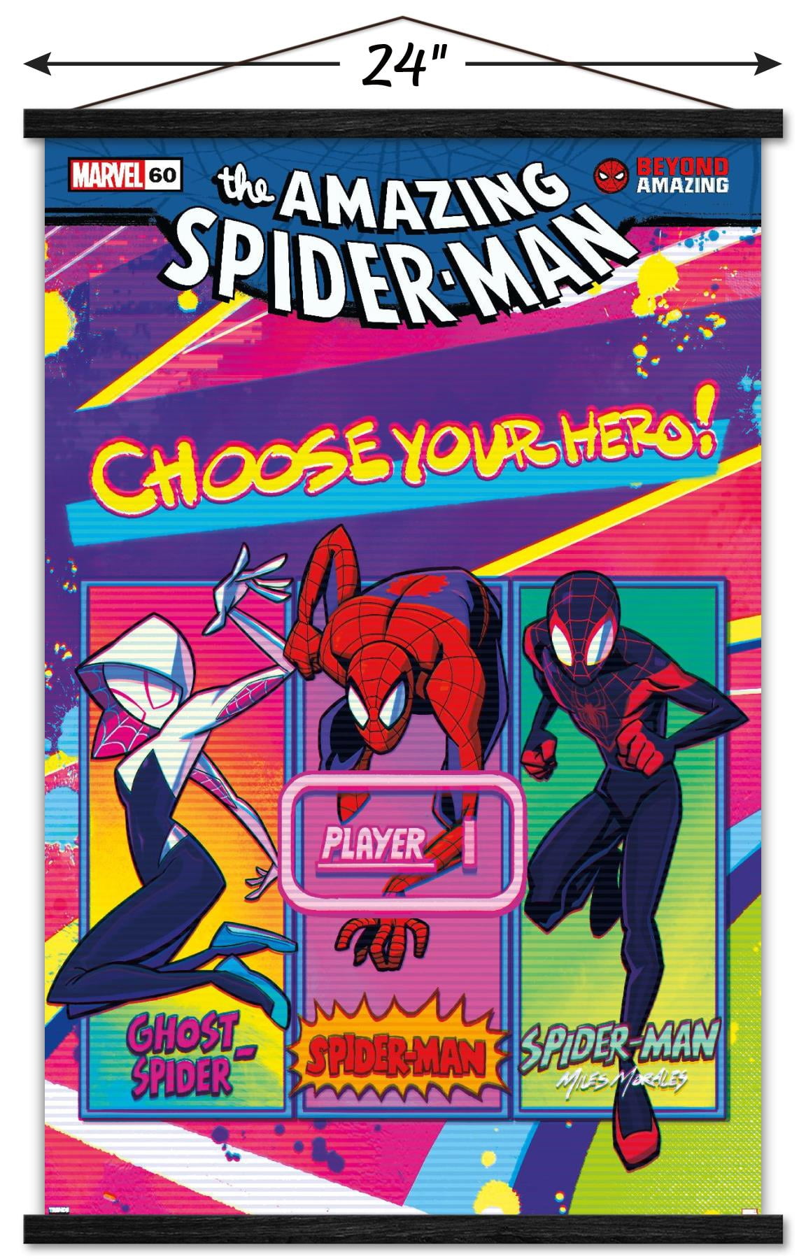 Marvel Comics - Spider-Man: Beyond Amazing - Choose Your Hero Wall Poster with Magnetic Frame, 22.375" x 34"