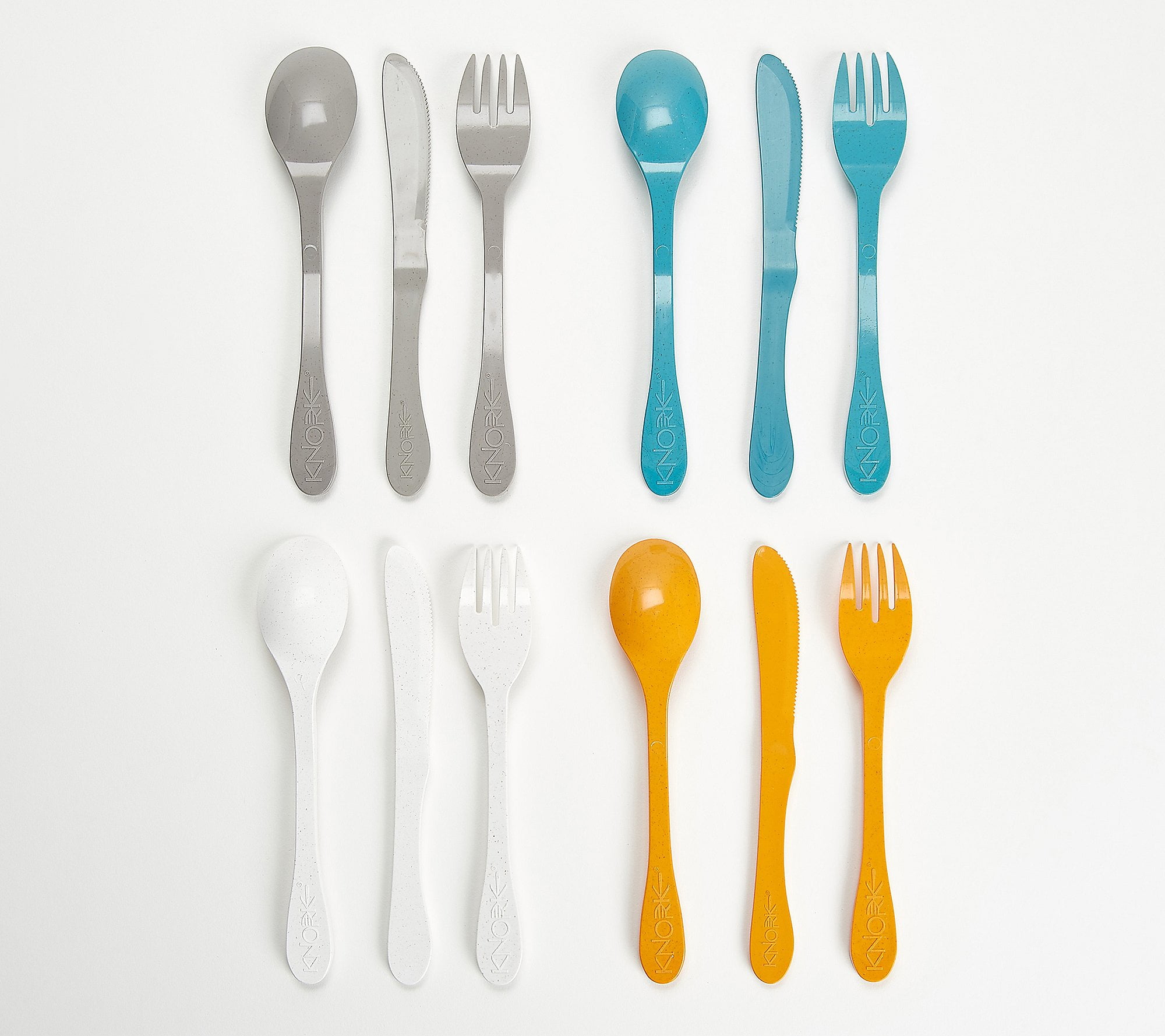 KNORK Eco 12 Piece (Fork, Knife, Spoon) Biodegradable Bamboo Reusable