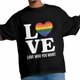thumbnail image 4 of T-Shirts for Men, Love Words Crew Neck Cotton T-Shirt Men's Short Sleeve Colorful Striped Heart, 4 of 8
