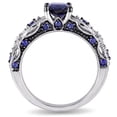 thumbnail image 4 of Everly Women's Created Sapphire 10K White Gold Engagement Ring, 4 of 7
