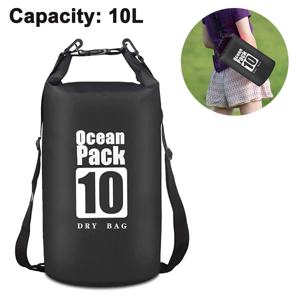 10L Waterproof Dry Bag Camping Boating Water Sports Backpack Black by MAVA 