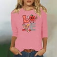 thumbnail image 2 of FAWUUDO Women Valentines Day Shirts Love Heart Printed Cute Tops Crewneck Long Sleeve Tshirts Graphic Tees, 2 of 4
