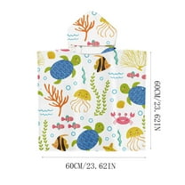 TOPRenddon Absorbent Quick Dry Bath Towel Body Wrap for Kids Microfiber Spa Shower Bath Robe Fleece Adjustable Wearable Pool Gym Beach Towels Cover up Bathroom Accessories