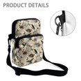 thumbnail image 5 of POLERO Crossbody Bag Halloween Skull Rose Pattern Zipper Closure Over Shoulder Wallet for Outdoor, Stretch Polyester Lightweight Crossbody Bags, 5 of 7