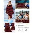 thumbnail image 5 of Rustic Checkered Beach Towels Oversized Super Absorbent, Black Red Buffalo Plaid Lightweight Bath Towel Quick Dry Sets For Bathroom/Pool/Rv Camping/Beach Play/Gym Room/Picnic 30"x60", 5 of 8