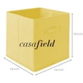 thumbnail image 7 of Casafield Set of 12 Fabric Storage Cube Bins, Yellow - 13" Collapsible Foldable Cloth Baskets for Shelves and Cubby Organizers, 7 of 7