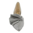 thumbnail image 4 of XYD Women Elegent Sparkle Folded Bowknot D'Orsay Pointed Toe Slip On Flats Wedding Bridal Comfort Shoes Size 15 Silver, 4 of 4