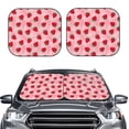 thumbnail image 2 of Goofa Strawberry Pattern 2 Piece Car Windshield Sun Shade Foldable | Front Windshield Shade for Sun, Heat and UV Rays | Sunshade for Car Front Window-, 2 of 7
