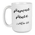 thumbnail image 1 of Enneagram Type 9 - Coffee and Tea Gift Mug: Pursue Peace 1 Peter 3:11 (15oz), 1 of 4
