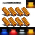 thumbnail image 5 of Side Marker Lights, 6 pcs 12V 24V 8 LED Truck Side Marker Indicators Car Side Indicators Lights for Truck Trailer, 5 of 8