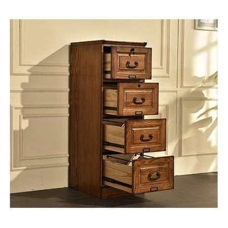 4 Drawer File Cabinet In Burnished Walnut Finish Walmart Com