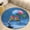 Flannel-1, variant on Christmas Santa Claus Pattern Round Area Rugs for Bedroom Living Room, 4FT Soft Comfy Indoor Circle Carpets, Floor Mat