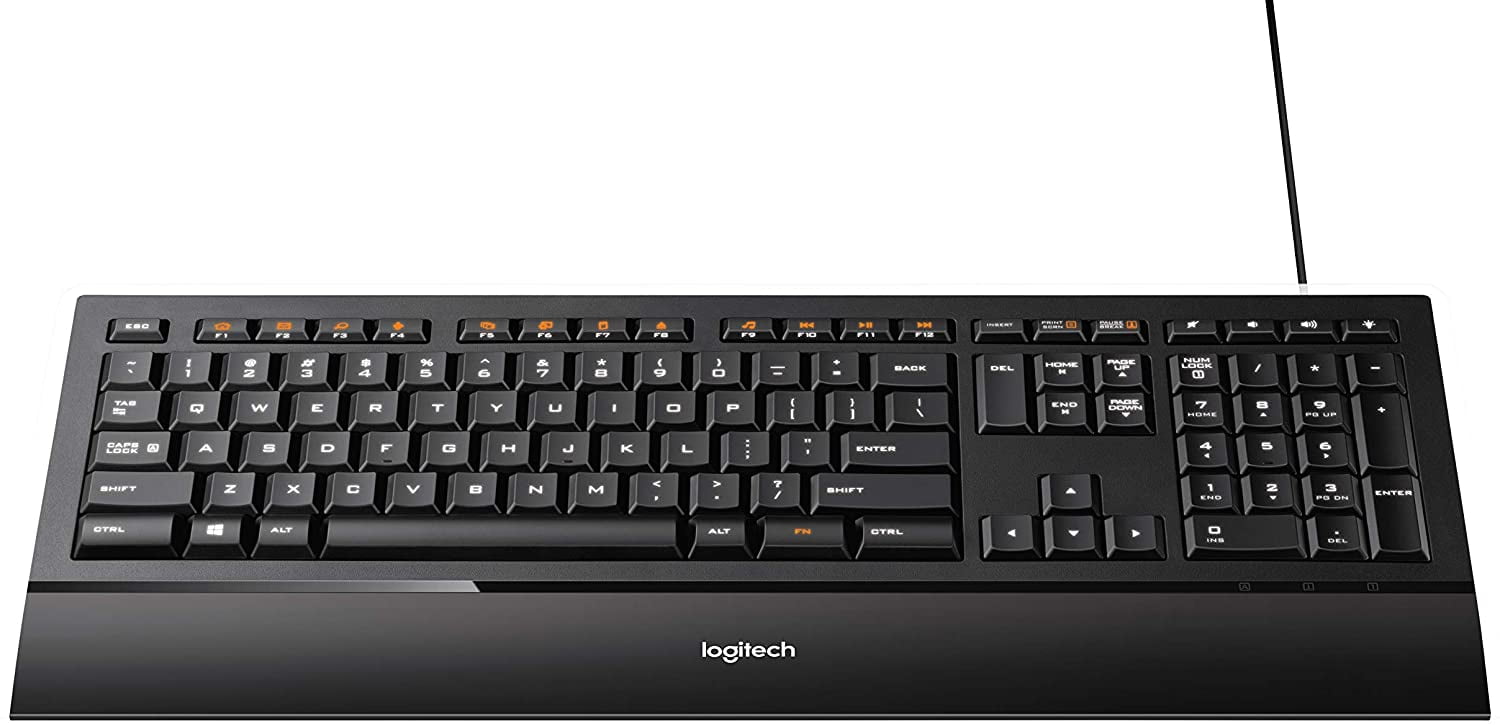 inferencia esencia Deportista Logitech - K740 Full-size Wired Scissor Illuminated Keyboard - Black (Used)  - Walmart.com