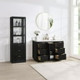 thumbnail image 4 of Cadiz 48" Single Fir Wood Black Vanity with Lightning White Composite & Mirror, 4 of 17