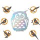 thumbnail image 3 of Xihbxyly Repelente de Aves con Diseño Holográfico de Búho 3D, Material Reflectante de Doble Cara, Fácil de Colgar, Multiusos, Protección para Árboles Frutales de Jardín, Juego de 10 Unidades, 19,5 X, 3 of 7