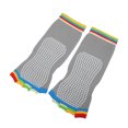 thumbnail image 6 of 4 Pairs Half Finger Toe Socks Men Women Non Slip Sticky Five Finger Socks for Yoga Daily Fit Mutlicolor Light Gray, 6 of 7