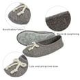 thumbnail image 3 of Women's Cotton House Shoes Ballerina Slippers Cute Cotton Closed Toe Slip On Indoor Slippers, Deep Gray, 3 of 8