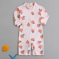 thumbnail image 2 of Baby Girl One Swimsuit Sunsuit with Full-Length Zipper UPF 50+ Sun Protection Infant Swimwear, 2 of 7