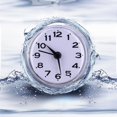 thumbnail image 3 of Bathroom Kitchen Mirror Suction Wall Clock Shower Waterproof Quartz Clocks Decoration Purple, 3 of 4