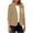 Beige, variant on ​Women's Collarless Slim Blazer - 3/4 Sleeve Lightweight Design for Casual & Office Wear