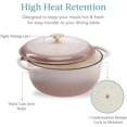 thumbnail image 5 of WYDK 6 Quart Enamel Cast-Iron Round Dutch Oven, Family Style Heavy-Duty Pre-Seasoned Cookware for Home, Kitchen, Dining Room, Oven Safe w/Lid, Dual Handles - Mushroom Beige, 5 of 8