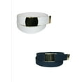 thumbnail image 3 of CTM Kids' Cotton Adjustable Belt with Brass Clamp Slide Buckle (Pack of 2), 3 of 4