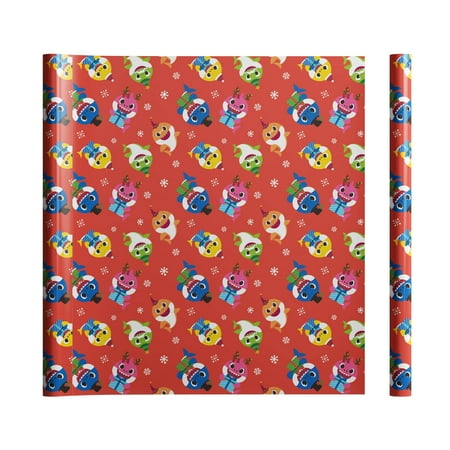 Pinkfong Baby Shark Gift Wrap - Christmas, Holidays, Birthday Wrapping Paper (25 Sq. Ft.)