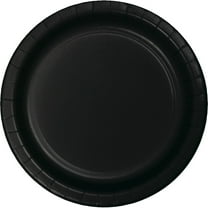 Party Central Disposable Paper Party Luncheon Plates - 7" - Jet Black - Club Pack of 900