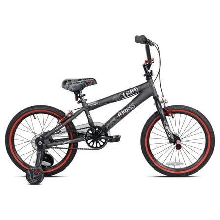 Kent 18 In. Abyss Boy's Freestyle BMX Bike, Charcoal Gray NEEDS FRONT WHEEL REPLACEMENT