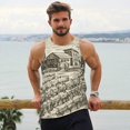 thumbnail image 4 of Wukai Vineyard Landscape Print Men’s Workout Tank Top Sleeveless Muscle T shirt Gym Running Fitness Tank Top-4X-Large, 4 of 7