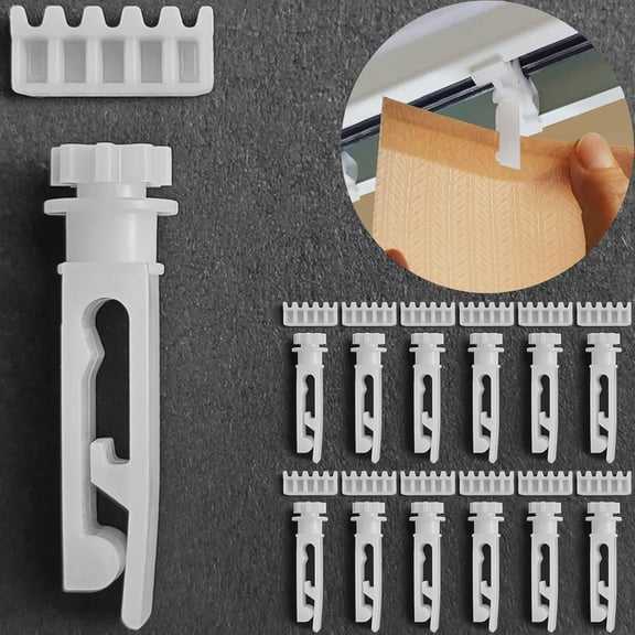 LQSEO Vertical Blinds Replacement Stem and Gear Used for Headrail,Carrier Stem Vertical Blinds Curtain Accessories(12 Sets) As Vertical Blind Repair Tabs for Easy Fix