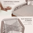 thumbnail image 4 of Outdoor Bar Stool, Set of 2, Home Back Dining Chair, Modern Patio Bar Stools with Backrest and Arm, 4 of 7