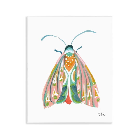 Stupell Industries Eclectic Delicate Insect on White Wall Plaque Art, 11 x 14, by Jessica Mingo