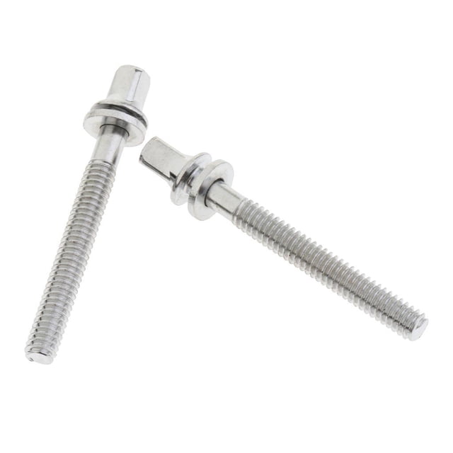 2 varillas de tensión para tambor con tornillos para baterista y percusionista. 54mm