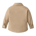 thumbnail image 7 of FYDUU Teens Boys Shirts Solid Color Long Sleeve Dress Shirts Kids Lapel Button Down Tops Formal School Uniform Shirt Back To School Wear 10-11 Years, 7 of 7
