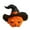 A, variant on EazyTech Halloween Witch Pumpkin Resin Decor - Cute Witch Hat Ornament for Tabletop, Shelf, Home Decor, Spooky Gift, 2.76 Inch Festive Knick Knack