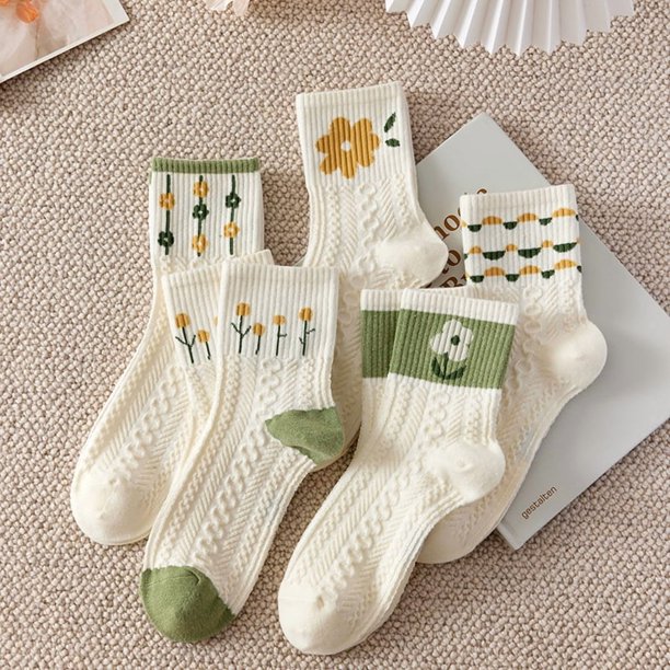 5 pares de calcetines térmicos para mujer, calcetines cálidos, elegantes calcetines de lana, calcetines deportivos, multipack de calcetines de invierno, suaves y acogedores.